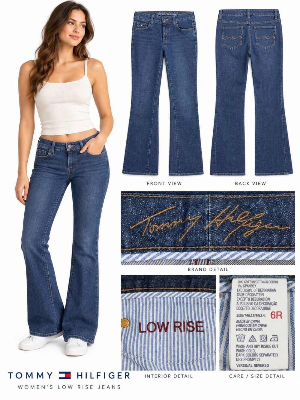 Tommy Hilfiger Size 6 Wide leg Jeans 2007